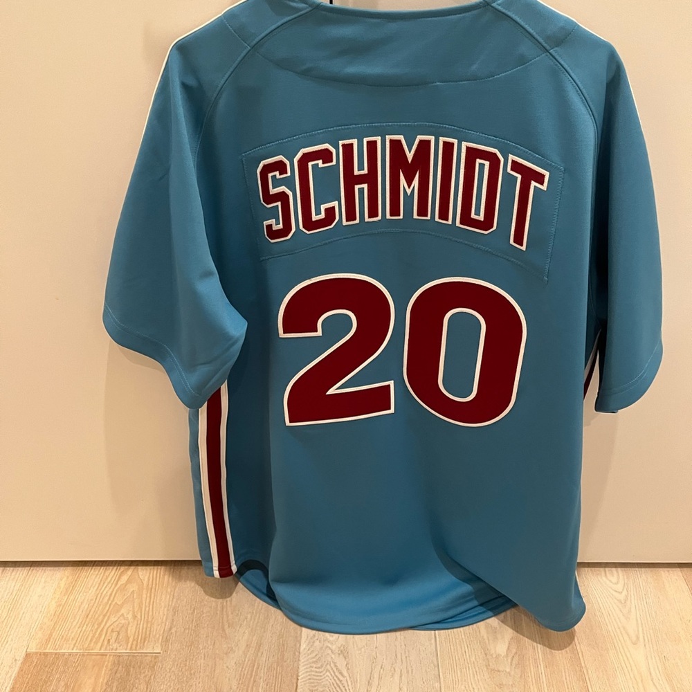 Authentic Jersey Philadelphia Phillies Road 1980 Mike Schmidt